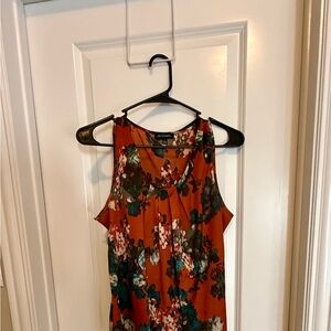 Rust & Teal Floral Top – Notations – Size L